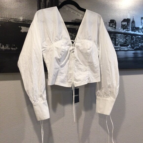 NWT NICHOLAS Tatum Long Sleeve Corset Top SZ 8 - Picture 7 of 13